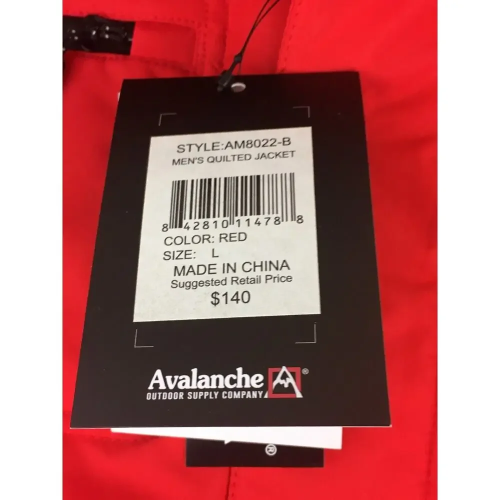 Avalanche outdoor company Men's coat Ski Jacket NEW Red Gray Detachable Hood